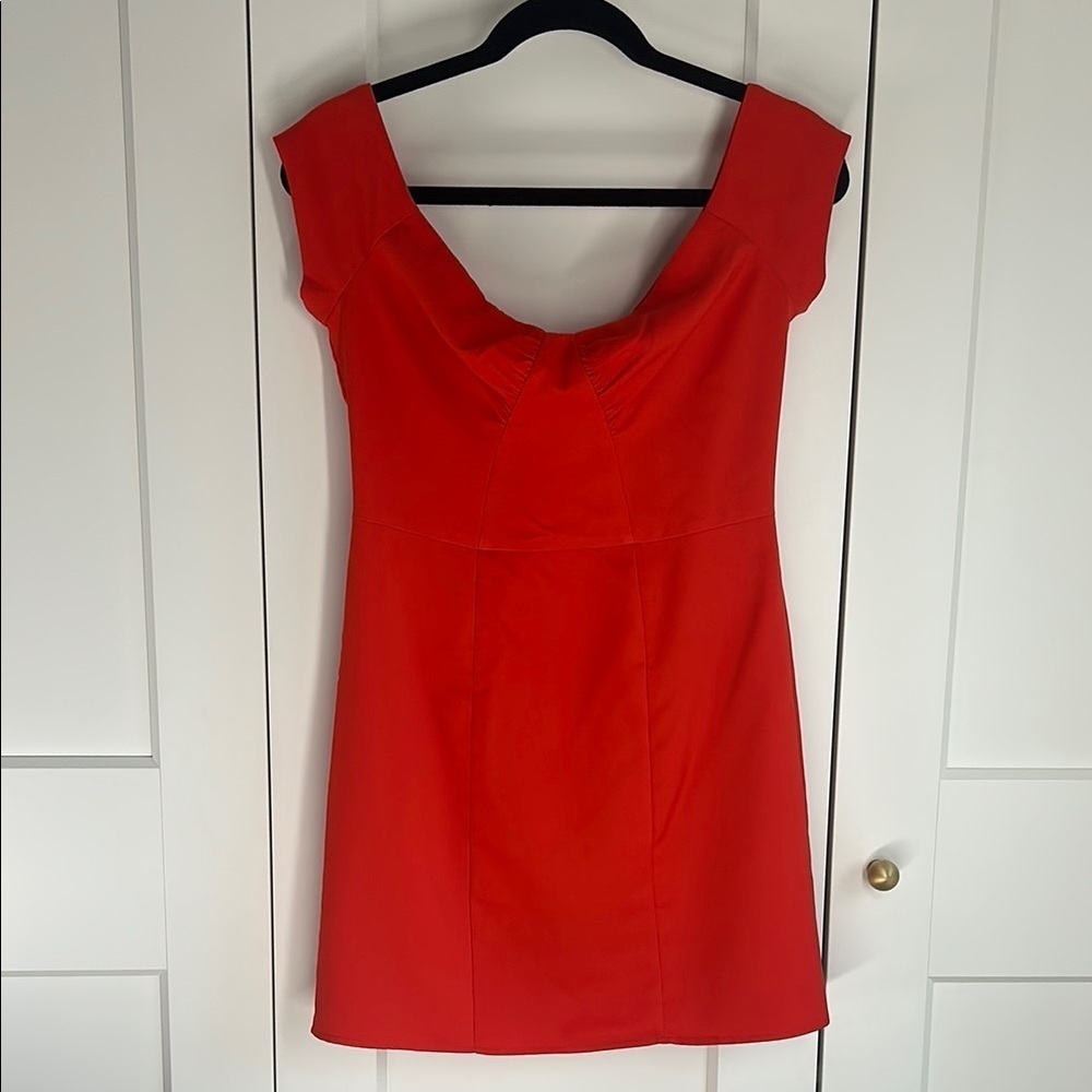 NBD x Revolve Red Rosie Off-Shoulder Mini Dress | M - Picture 2 of 6